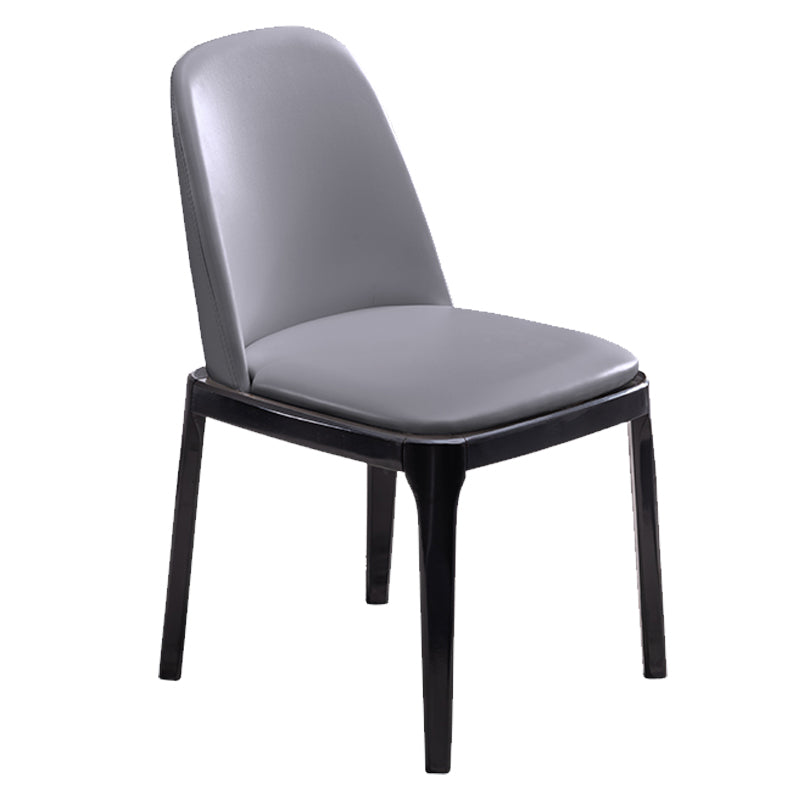Modern Style Side Chair Leather Indoor Dining Chair with Wooden Legs Clearhalo 'Dining Chairs' 'Dining Tables & Seating' 'dining_chair' 'furn' 'furn_dining_chair' 'Furniture' 'furniture_dining_chair' 'Kitchen & Dining Furniture' 4986021