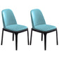 Modern Style Side Chair Leather Indoor Dining Chair with Wooden Legs Blue 2 Piece Set Black Clearhalo 'Dining Chairs' 'Dining Tables & Seating' 'dining_chair' 'furn' 'furn_dining_chair' 'Furniture' 'furniture_dining_chair' 'Kitchen & Dining Furniture' 4986029