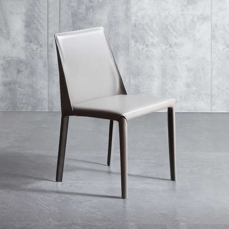 Glam Dining Room Armless Chairs Faux Leather Metal Base Dining Chairs Clearhalo 'Dining Chairs' 'Dining Tables & Seating' 'dining_chair' 'furn' 'furn_dining_chair' 'Furniture' 'furniture_dining_chair' 'Kitchen & Dining Furniture' 4986037