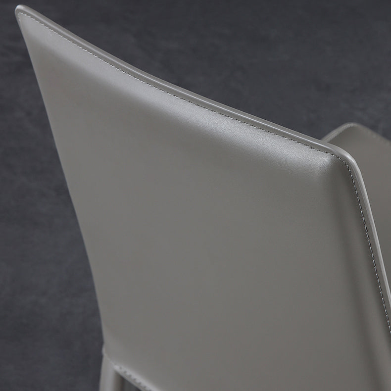 Glam Dining Room Armless Chairs Faux Leather Metal Base Dining Chairs Clearhalo 'Dining Chairs' 'Dining Tables & Seating' 'dining_chair' 'furn' 'furn_dining_chair' 'Furniture' 'furniture_dining_chair' 'Kitchen & Dining Furniture' 4986047