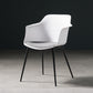 Metal Contemporary Kitchen Dining Chair Arm Solid Back Chair White Clearhalo 'Dining Chairs' 'Dining Tables & Seating' 'dining_chair' 'Furniture' 'furniture_dining_chair' 'Kitchen & Dining Furniture' 4986061