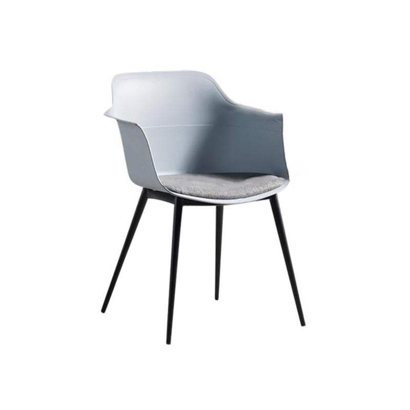 Metal Contemporary Kitchen Dining Chair Arm Solid Back Chair Clearhalo 'Dining Chairs' 'Dining Tables & Seating' 'dining_chair' 'Furniture' 'furniture_dining_chair' 'Kitchen & Dining Furniture' 4986067