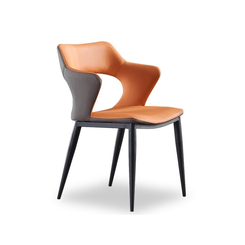 Metal Contemporary Dining Room Chair Metallic Finish Open Back Dining Side Chair Clearhalo 'Dining Chairs' 'Dining Tables & Seating' 'dining_chair' 'furn' 'furn_dining_chair' 'Furniture' 'furniture_dining_chair' 'Kitchen & Dining Furniture' 4986108