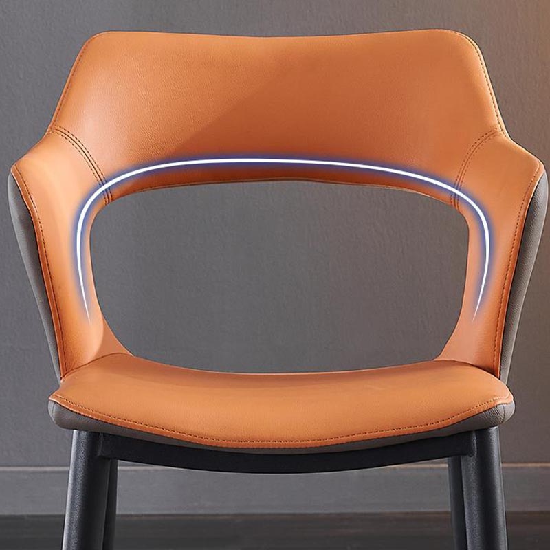 Metal Contemporary Dining Room Chair Metallic Finish Open Back Dining Side Chair Clearhalo 'Dining Chairs' 'Dining Tables & Seating' 'dining_chair' 'furn' 'furn_dining_chair' 'Furniture' 'furniture_dining_chair' 'Kitchen & Dining Furniture' 4986111