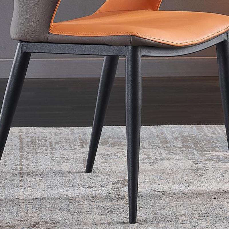 Metal Contemporary Dining Room Chair Metallic Finish Open Back Dining Side Chair Clearhalo 'Dining Chairs' 'Dining Tables & Seating' 'dining_chair' 'furn' 'furn_dining_chair' 'Furniture' 'furniture_dining_chair' 'Kitchen & Dining Furniture' 4986113