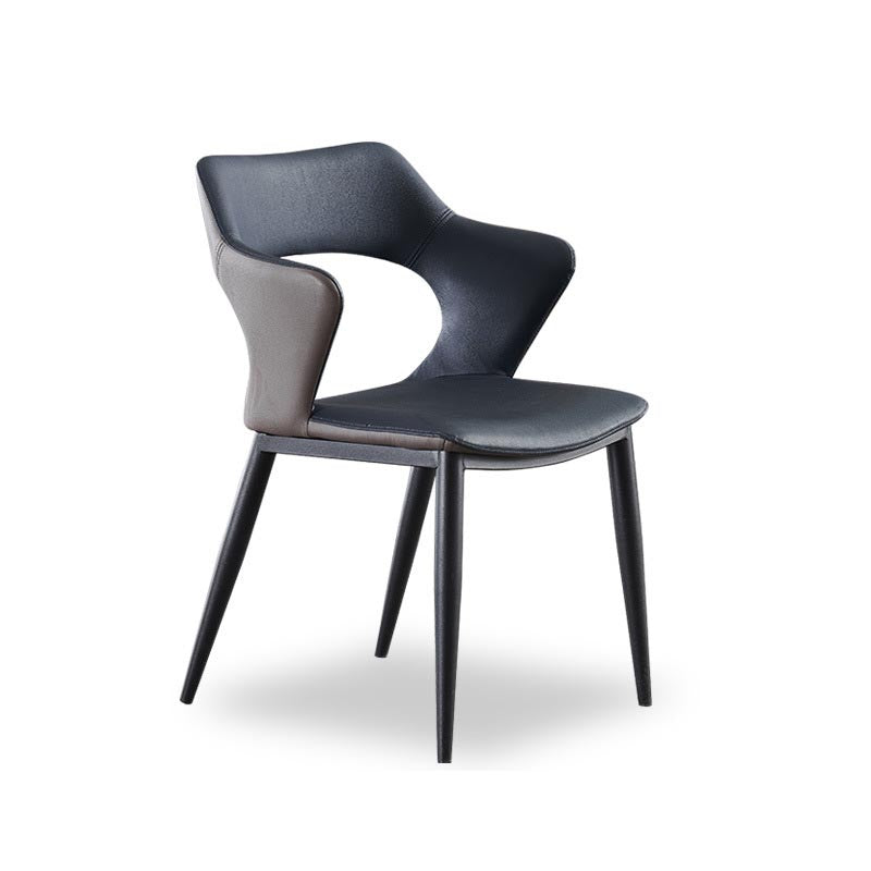 Metal Contemporary Dining Room Chair Metallic Finish Open Back Dining Side Chair Clearhalo 'Dining Chairs' 'Dining Tables & Seating' 'dining_chair' 'furn' 'furn_dining_chair' 'Furniture' 'furniture_dining_chair' 'Kitchen & Dining Furniture' 4986118