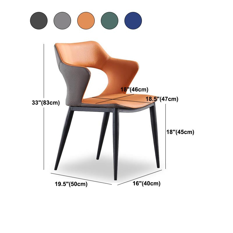 Metal Contemporary Dining Room Chair Metallic Finish Open Back Dining Side Chair Clearhalo 'Dining Chairs' 'Dining Tables & Seating' 'dining_chair' 'furn' 'furn_dining_chair' 'Furniture' 'furniture_dining_chair' 'Kitchen & Dining Furniture' 4986119