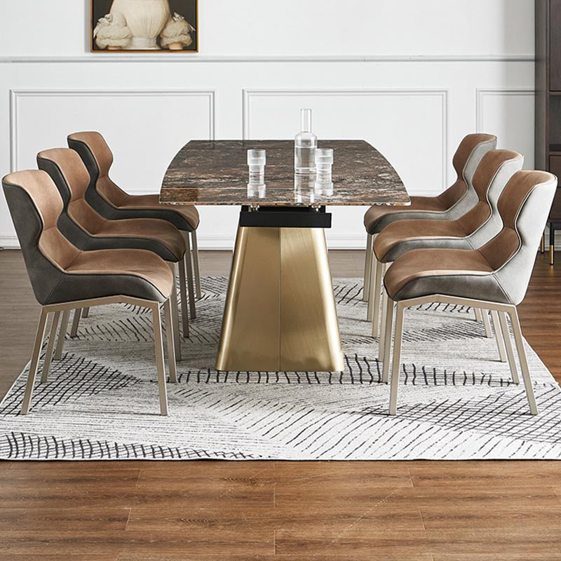 Modern Style Parsons Side Chair Indoor Dining Chair with Metal Base Clearhalo 'Dining Chairs' 'Dining Tables & Seating' 'dining_chair' 'furn' 'furn_dining_chair' 'Furniture' 'furniture_dining_chair' 'Kitchen & Dining Furniture' 4986122