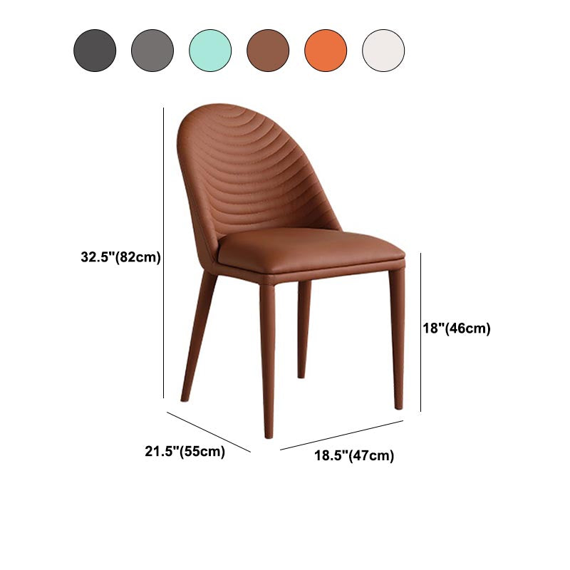 Glam Style Side Chair Leather Dining Side Chair for Dining Room Clearhalo 'Dining Chairs' 'Dining Tables & Seating' 'dining_chair' 'furn' 'furn_dining_chair' 'Furniture' 'furniture_dining_chair' 'Kitchen & Dining Furniture' 4986170