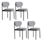 Glam Style Dining Chair Open Back Side Chair for Dining Room Black White 4 Piece Set Clearhalo 'Dining Chairs' 'Dining Tables & Seating' 'dining_chair' 'furn' 'furn_dining_chair' 'Furniture' 'furniture_dining_chair' 'Kitchen & Dining Furniture' 4986175