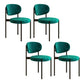 Glam Style Dining Chair Open Back Side Chair for Dining Room Green 4 Piece Set Clearhalo 'Dining Chairs' 'Dining Tables & Seating' 'dining_chair' 'furn' 'furn_dining_chair' 'Furniture' 'furniture_dining_chair' 'Kitchen & Dining Furniture' 4986182