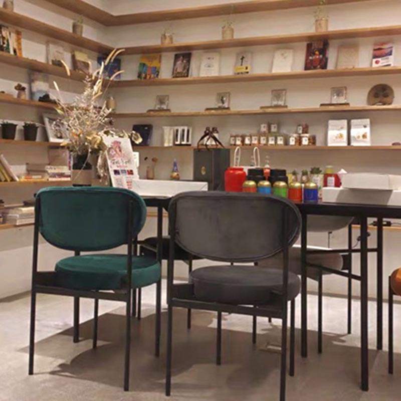 Glam Style Dining Chair Open Back Side Chair for Dining Room Clearhalo 'Dining Chairs' 'Dining Tables & Seating' 'dining_chair' 'furn' 'furn_dining_chair' 'Furniture' 'furniture_dining_chair' 'Kitchen & Dining Furniture' 4986184