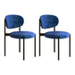 Glam Style Dining Chair Open Back Side Chair for Dining Room Blue 2 Piece Set Clearhalo 'Dining Chairs' 'Dining Tables & Seating' 'dining_chair' 'furn' 'furn_dining_chair' 'Furniture' 'furniture_dining_chair' 'Kitchen & Dining Furniture' 4986186
