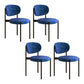 Glam Style Dining Chair Open Back Side Chair for Dining Room Blue 4 Piece Set Clearhalo 'Dining Chairs' 'Dining Tables & Seating' 'dining_chair' 'furn' 'furn_dining_chair' 'Furniture' 'furniture_dining_chair' 'Kitchen & Dining Furniture' 4986188
