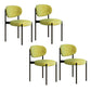 Glam Style Dining Chair Open Back Side Chair for Dining Room Yellow 4 Piece Set Clearhalo 'Dining Chairs' 'Dining Tables & Seating' 'dining_chair' 'furn' 'furn_dining_chair' 'Furniture' 'furniture_dining_chair' 'Kitchen & Dining Furniture' 4986196