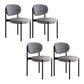 Glam Style Dining Chair Open Back Side Chair for Dining Room Grey 4 Piece Set Clearhalo 'Dining Chairs' 'Dining Tables & Seating' 'dining_chair' 'furn' 'furn_dining_chair' 'Furniture' 'furniture_dining_chair' 'Kitchen & Dining Furniture' 4986199