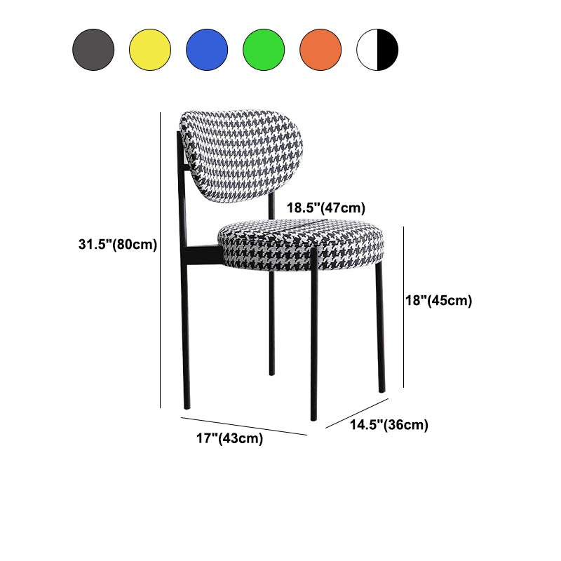 Glam Style Dining Chair Open Back Side Chair for Dining Room Clearhalo 'Dining Chairs' 'Dining Tables & Seating' 'dining_chair' 'furn' 'furn_dining_chair' 'Furniture' 'furniture_dining_chair' 'Kitchen & Dining Furniture' 4986200