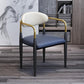 Modern Style Arm Chair Leather Open Back Dining Chair for Dining Room Blue 1 Piece Clearhalo 'Dining Chairs' 'Dining Tables & Seating' 'dining_chair' 'furn' 'furn_dining_chair' 'Furniture' 'furniture_dining_chair' 'Kitchen & Dining Furniture' 4986261