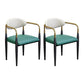 Modern Style Arm Chair Leather Open Back Dining Chair for Dining Room Green 2 Piece Set Clearhalo 'Dining Chairs' 'Dining Tables & Seating' 'dining_chair' 'furn' 'furn_dining_chair' 'Furniture' 'furniture_dining_chair' 'Kitchen & Dining Furniture' 4986265