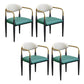 Modern Style Arm Chair Leather Open Back Dining Chair for Dining Room Green 4 Piece Set Clearhalo 'Dining Chairs' 'Dining Tables & Seating' 'dining_chair' 'furn' 'furn_dining_chair' 'Furniture' 'furniture_dining_chair' 'Kitchen & Dining Furniture' 4986266