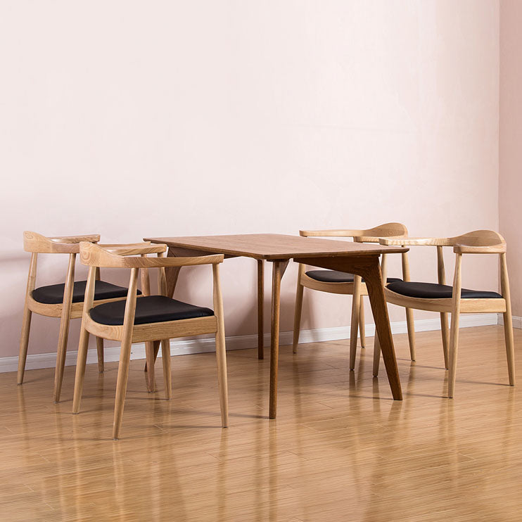 Modern Style Arm Chair Solid Wood Open Back Indoor Dining Chair Clearhalo 'Dining Chairs' 'Dining Tables & Seating' 'dining_chair' 'furn' 'furn_dining_chair' 'Furniture' 'furniture_dining_chair' 'Kitchen & Dining Furniture' 4986271