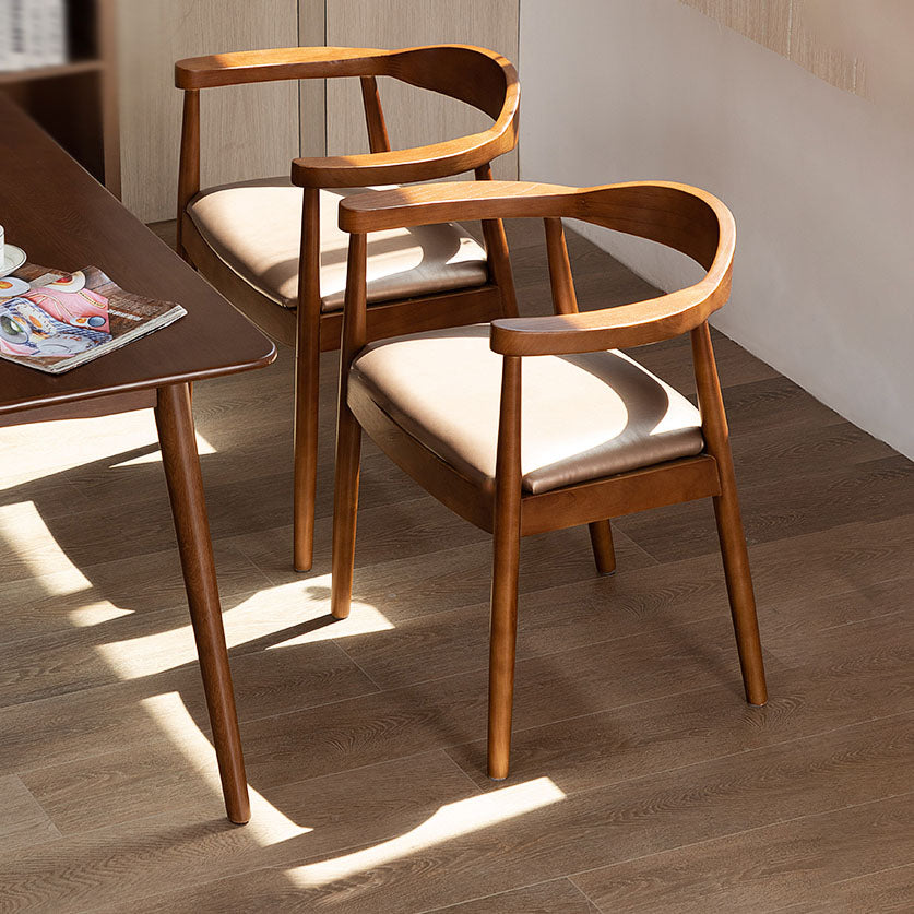 Modern Style Arm Chair Solid Wood Open Back Indoor Dining Chair Clearhalo 'Dining Chairs' 'Dining Tables & Seating' 'dining_chair' 'furn' 'furn_dining_chair' 'Furniture' 'furniture_dining_chair' 'Kitchen & Dining Furniture' 4986273