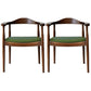Modern Style Arm Chair Solid Wood Open Back Indoor Dining Chair Walnut Green 2 Piece Set Clearhalo 'Dining Chairs' 'Dining Tables & Seating' 'dining_chair' 'furn' 'furn_dining_chair' 'Furniture' 'furniture_dining_chair' 'Kitchen & Dining Furniture' 4986308