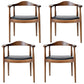 Modern Style Arm Chair Solid Wood Open Back Indoor Dining Chair Walnut Matt Black 4 Piece Set Clearhalo 'Dining Chairs' 'Dining Tables & Seating' 'dining_chair' 'furn' 'furn_dining_chair' 'Furniture' 'furniture_dining_chair' 'Kitchen & Dining Furniture' 4986312
