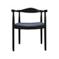 Modern Style Arm Chair Solid Wood Open Back Indoor Dining Chair Black Black 1 Piece Clearhalo 'Dining Chairs' 'Dining Tables & Seating' 'dining_chair' 'furn' 'furn_dining_chair' 'Furniture' 'furniture_dining_chair' 'Kitchen & Dining Furniture' 4986313
