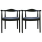 Modern Style Arm Chair Solid Wood Open Back Indoor Dining Chair Black Black 2 Piece Set Clearhalo 'Dining Chairs' 'Dining Tables & Seating' 'dining_chair' 'furn' 'furn_dining_chair' 'Furniture' 'furniture_dining_chair' 'Kitchen & Dining Furniture' 4986314