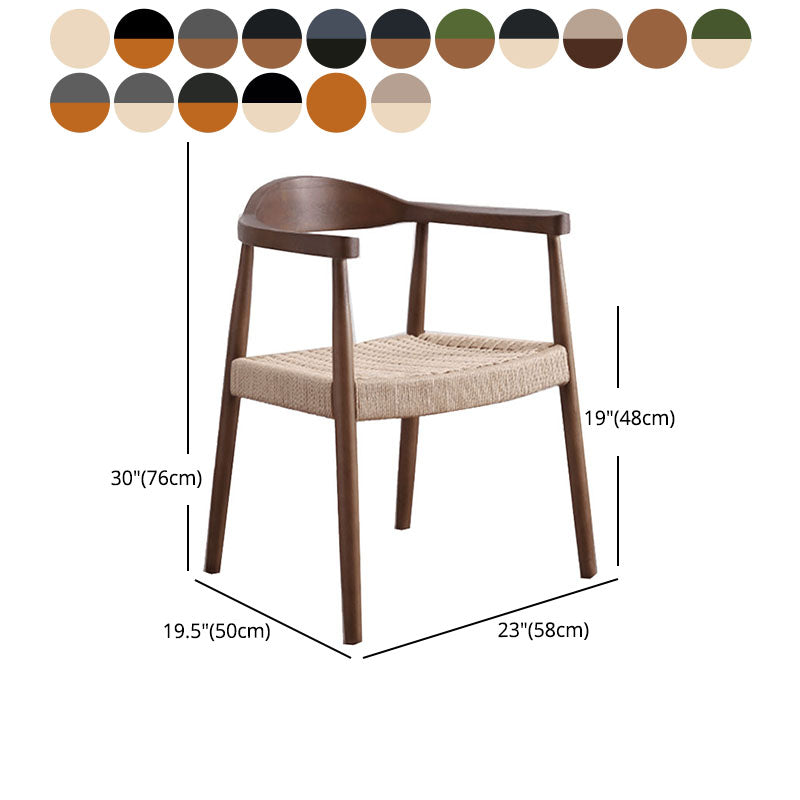 Modern Style Arm Chair Solid Wood Open Back Indoor Dining Chair Clearhalo 'Dining Chairs' 'Dining Tables & Seating' 'dining_chair' 'furn' 'furn_dining_chair' 'Furniture' 'furniture_dining_chair' 'Kitchen & Dining Furniture' 4986334