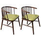 Arm Dining Chairs Modern Oak Wood Side Chairs for Dining Room Green 2 Piece Set Walnut Clearhalo 'Dining Chairs' 'Dining Tables & Seating' 'dining_chair' 'furn' 'furn_dining_chair' 'Furniture' 'furniture_dining_chair' 'Kitchen & Dining Furniture' 4986379