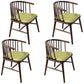 Arm Dining Chairs Modern Oak Wood Side Chairs for Dining Room Green 4 Piece Set Walnut Clearhalo 'Dining Chairs' 'Dining Tables & Seating' 'dining_chair' 'furn' 'furn_dining_chair' 'Furniture' 'furniture_dining_chair' 'Kitchen & Dining Furniture' 4986381