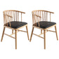 Arm Dining Chairs Modern Oak Wood Side Chairs for Dining Room Black 2 Piece Set Natural Wood Clearhalo 'Dining Chairs' 'Dining Tables & Seating' 'dining_chair' 'furn' 'furn_dining_chair' 'Furniture' 'furniture_dining_chair' 'Kitchen & Dining Furniture' 4986385