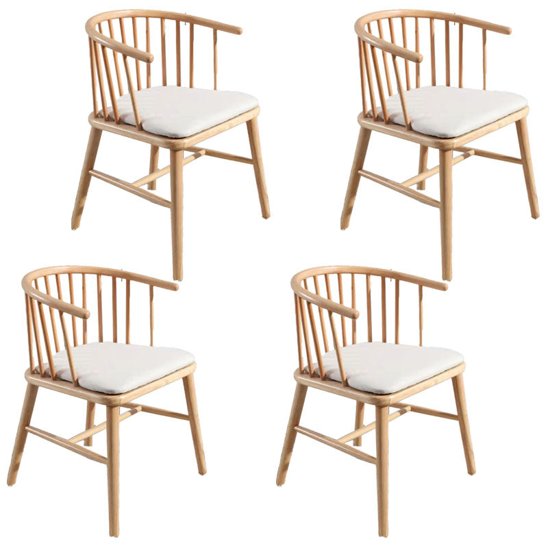 Arm Dining Chairs Modern Oak Wood Side Chairs for Dining Room White 4 Piece Set Natural Wood Clearhalo 'Dining Chairs' 'Dining Tables & Seating' 'dining_chair' 'furn' 'furn_dining_chair' 'Furniture' 'furniture_dining_chair' 'Kitchen & Dining Furniture' 4986394
