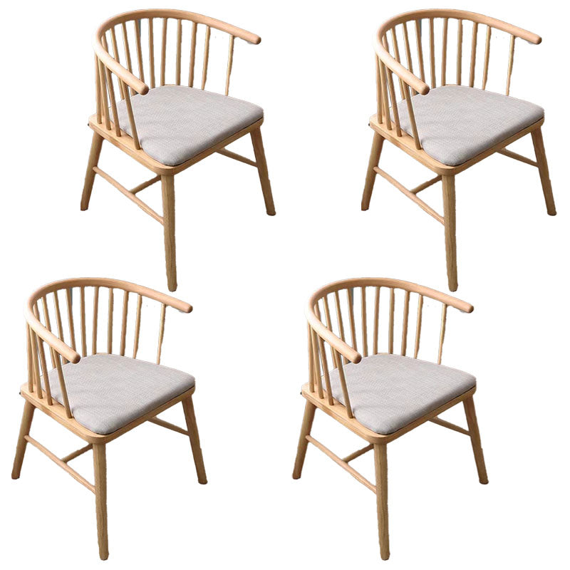 Arm Dining Chairs Modern Oak Wood Side Chairs for Dining Room Gray 4 Piece Set Natural Wood Clearhalo 'Dining Chairs' 'Dining Tables & Seating' 'dining_chair' 'furn' 'furn_dining_chair' 'Furniture' 'furniture_dining_chair' 'Kitchen & Dining Furniture' 4986399