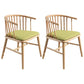Arm Dining Chairs Modern Oak Wood Side Chairs for Dining Room Green 2 Piece Set Natural Wood Clearhalo 'Dining Chairs' 'Dining Tables & Seating' 'dining_chair' 'furn' 'furn_dining_chair' 'Furniture' 'furniture_dining_chair' 'Kitchen & Dining Furniture' 4986404