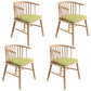 Arm Dining Chairs Modern Oak Wood Side Chairs for Dining Room Green 4 Piece Set Natural Wood Clearhalo 'Dining Chairs' 'Dining Tables & Seating' 'dining_chair' 'furn' 'furn_dining_chair' 'Furniture' 'furniture_dining_chair' 'Kitchen & Dining Furniture' 4986406