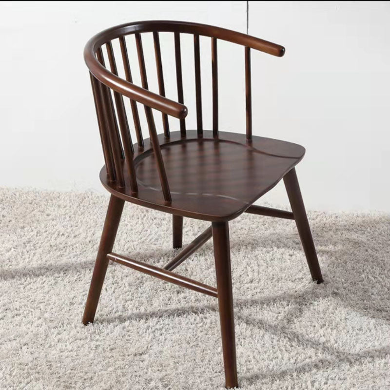 Arm Dining Chairs Modern Oak Wood Side Chairs for Dining Room Brown 1 Piece Walnut Clearhalo 'Dining Chairs' 'Dining Tables & Seating' 'dining_chair' 'furn' 'furn_dining_chair' 'Furniture' 'furniture_dining_chair' 'Kitchen & Dining Furniture' 4986407