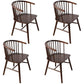 Arm Dining Chairs Modern Oak Wood Side Chairs for Dining Room Brown 4 Piece Set Walnut Clearhalo 'Dining Chairs' 'Dining Tables & Seating' 'dining_chair' 'furn' 'furn_dining_chair' 'Furniture' 'furniture_dining_chair' 'Kitchen & Dining Furniture' 4986409