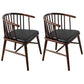 Arm Dining Chairs Modern Oak Wood Side Chairs for Dining Room Black 2 Piece Set Walnut Clearhalo 'Dining Chairs' 'Dining Tables & Seating' 'dining_chair' 'furn' 'furn_dining_chair' 'Furniture' 'furniture_dining_chair' 'Kitchen & Dining Furniture' 4986411
