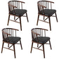 Arm Dining Chairs Modern Oak Wood Side Chairs for Dining Room Black 4 Piece Set Walnut Clearhalo 'Dining Chairs' 'Dining Tables & Seating' 'dining_chair' 'furn' 'furn_dining_chair' 'Furniture' 'furniture_dining_chair' 'Kitchen & Dining Furniture' 4986412