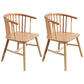 Arm Dining Chairs Modern Oak Wood Side Chairs for Dining Room Brown 2 Piece Set Natural Wood Clearhalo 'Dining Chairs' 'Dining Tables & Seating' 'dining_chair' 'furn' 'furn_dining_chair' 'Furniture' 'furniture_dining_chair' 'Kitchen & Dining Furniture' 4986414
