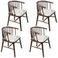 Arm Dining Chairs Modern Oak Wood Side Chairs for Dining Room White 4 Piece Set Walnut Clearhalo 'Dining Chairs' 'Dining Tables & Seating' 'dining_chair' 'furn' 'furn_dining_chair' 'Furniture' 'furniture_dining_chair' 'Kitchen & Dining Furniture' 4986418