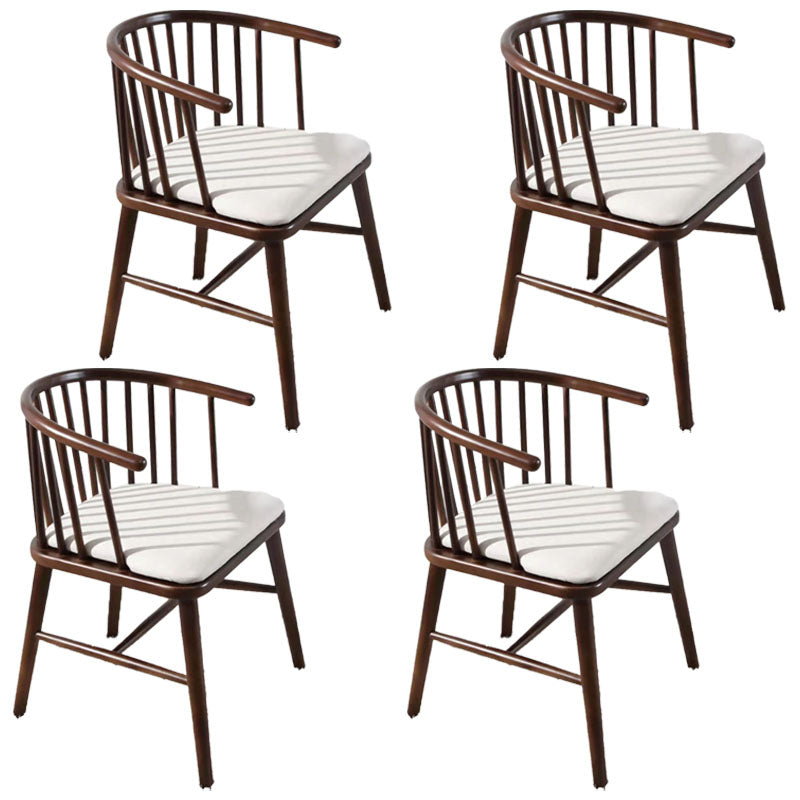 Arm Dining Chairs Modern Oak Wood Side Chairs for Dining Room White 4 Piece Set Walnut Clearhalo 'Dining Chairs' 'Dining Tables & Seating' 'dining_chair' 'furn' 'furn_dining_chair' 'Furniture' 'furniture_dining_chair' 'Kitchen & Dining Furniture' 4986418