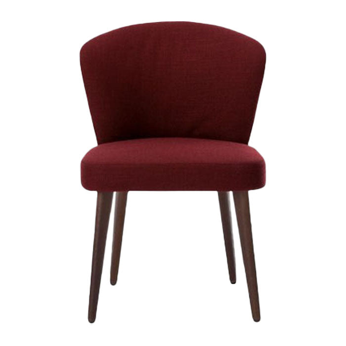 Dining Room Dining Chairs Modern Dining Side Chairs with Wood Legs Burgundy 1 Piece Clearhalo 'Dining Chairs' 'Dining Tables & Seating' 'dining_chair' 'furn' 'furn_dining_chair' 'Furniture' 'furniture_dining_chair' 'Kitchen & Dining Furniture' 4986424