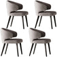 Dining Room Dining Chairs Modern Dining Side Chairs with Wood Legs Grey 4 Piece Set Clearhalo 'Dining Chairs' 'Dining Tables & Seating' 'dining_chair' 'furn' 'furn_dining_chair' 'Furniture' 'furniture_dining_chair' 'Kitchen & Dining Furniture' 4986433