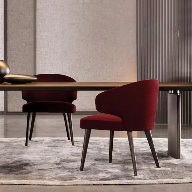 Dining Room Dining Chairs Modern Dining Side Chairs with Wood Legs Clearhalo 'Dining Chairs' 'Dining Tables & Seating' 'dining_chair' 'furn' 'furn_dining_chair' 'Furniture' 'furniture_dining_chair' 'Kitchen & Dining Furniture' 4986441