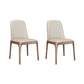 Dining Chairs Modern Style Oak Wood Side Chairs for Dining Room Off-White Armless 2 Piece Set Clearhalo 'Dining Chairs' 'Dining Tables & Seating' 'dining_chair' 'furn' 'furn_dining_chair' 'Furniture' 'furniture_dining_chair' 'Kitchen & Dining Furniture' 4987041