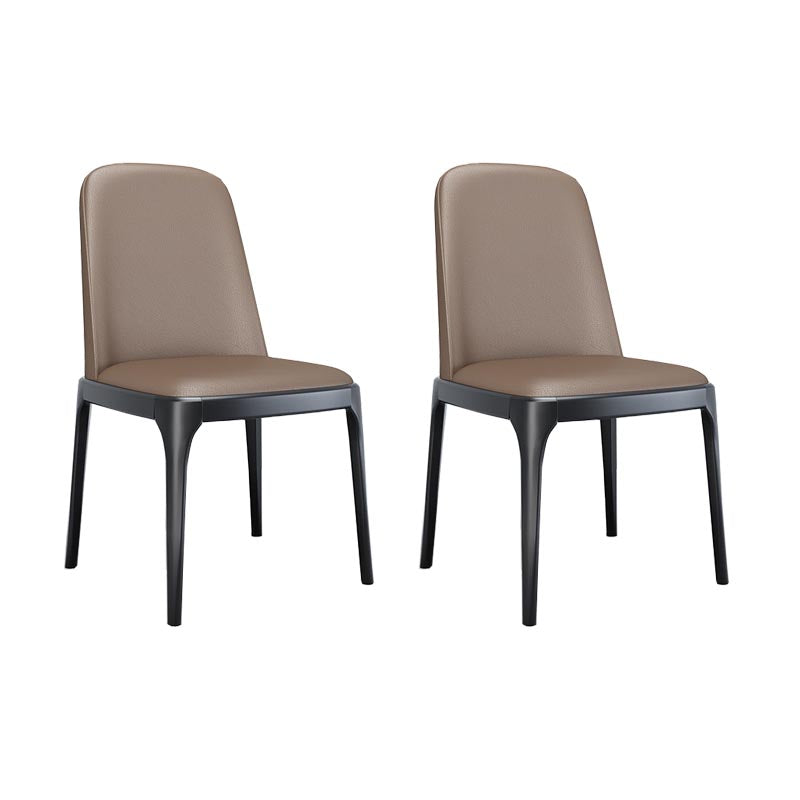 Dining Chairs Modern Style Oak Wood Side Chairs for Dining Room Coffee Armless 2 Piece Set Clearhalo 'Dining Chairs' 'Dining Tables & Seating' 'dining_chair' 'furn' 'furn_dining_chair' 'Furniture' 'furniture_dining_chair' 'Kitchen & Dining Furniture' 4987047